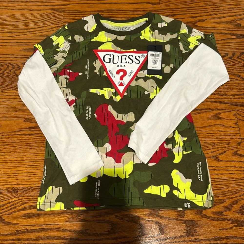 NWT boys guess long sleeve shirt size 10
